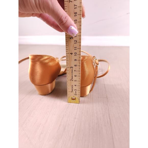 Dance America Latin Ballroom Dance Shoes Bronze Satin Low Heel US 7–7.5 main image 4
